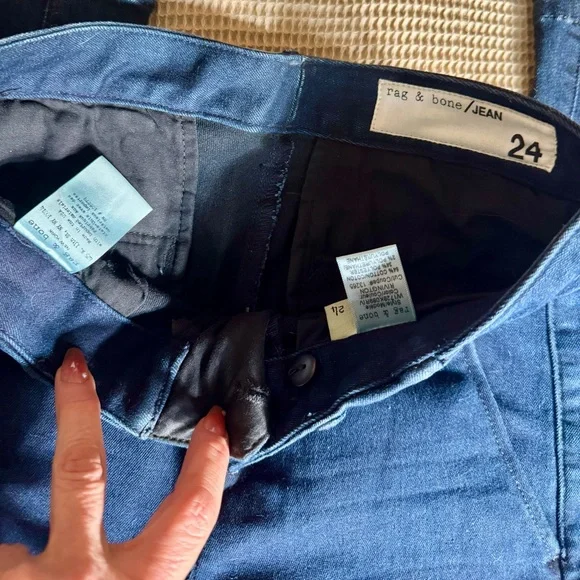 rag & bone Dark Wash Trouser Style Flare Jeans Sz 24 - Picture 4 of 5